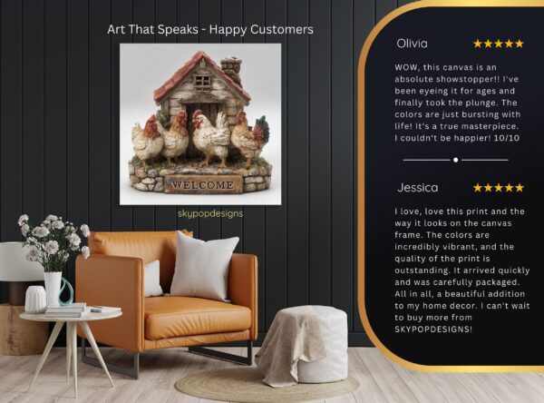Farmhouse Chicken Welcome Art