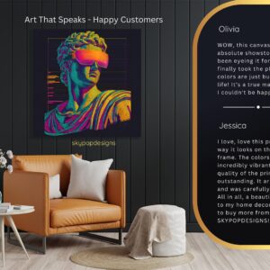 Neon Retro Futurism Portrait Art