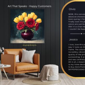 Tulip and Gerbera Bouquet Art