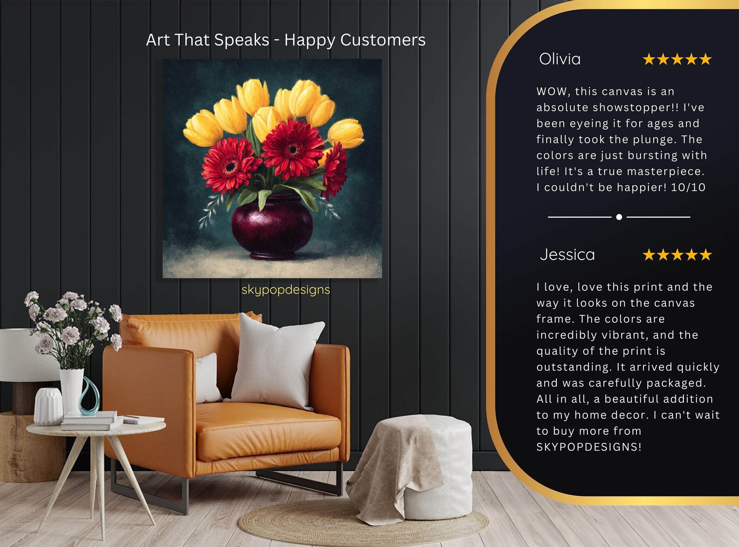 8.jpg Tulip and Gerbera Bouquet Art