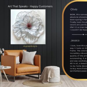 White Poppy Bloom Art