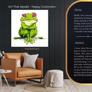 Grumpy Frog Art