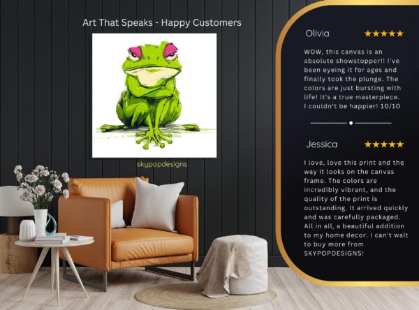 Grumpy Frog Art