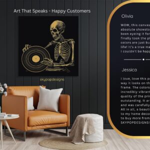 Skeleton DJ Art
