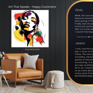 Vibrant Face Abstract Art