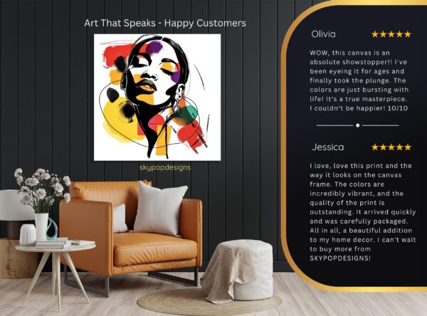 Vibrant Face Abstract Art