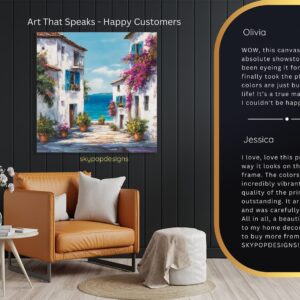 Mediterranean Seaside Village Art