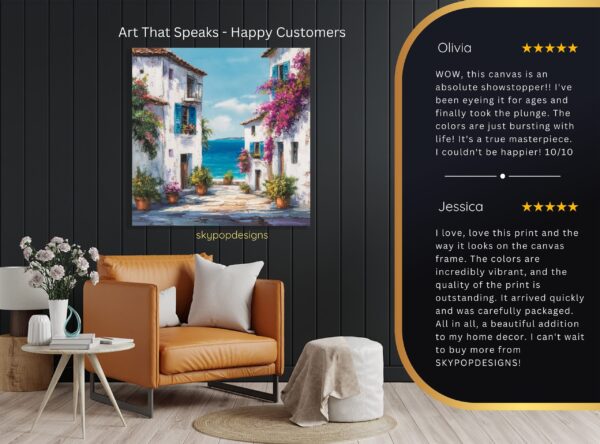 Mediterranean Seaside Village Art