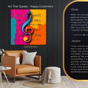 Vibrant Treble Clef Art