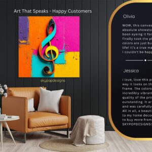 Vibrant Treble Clef Art