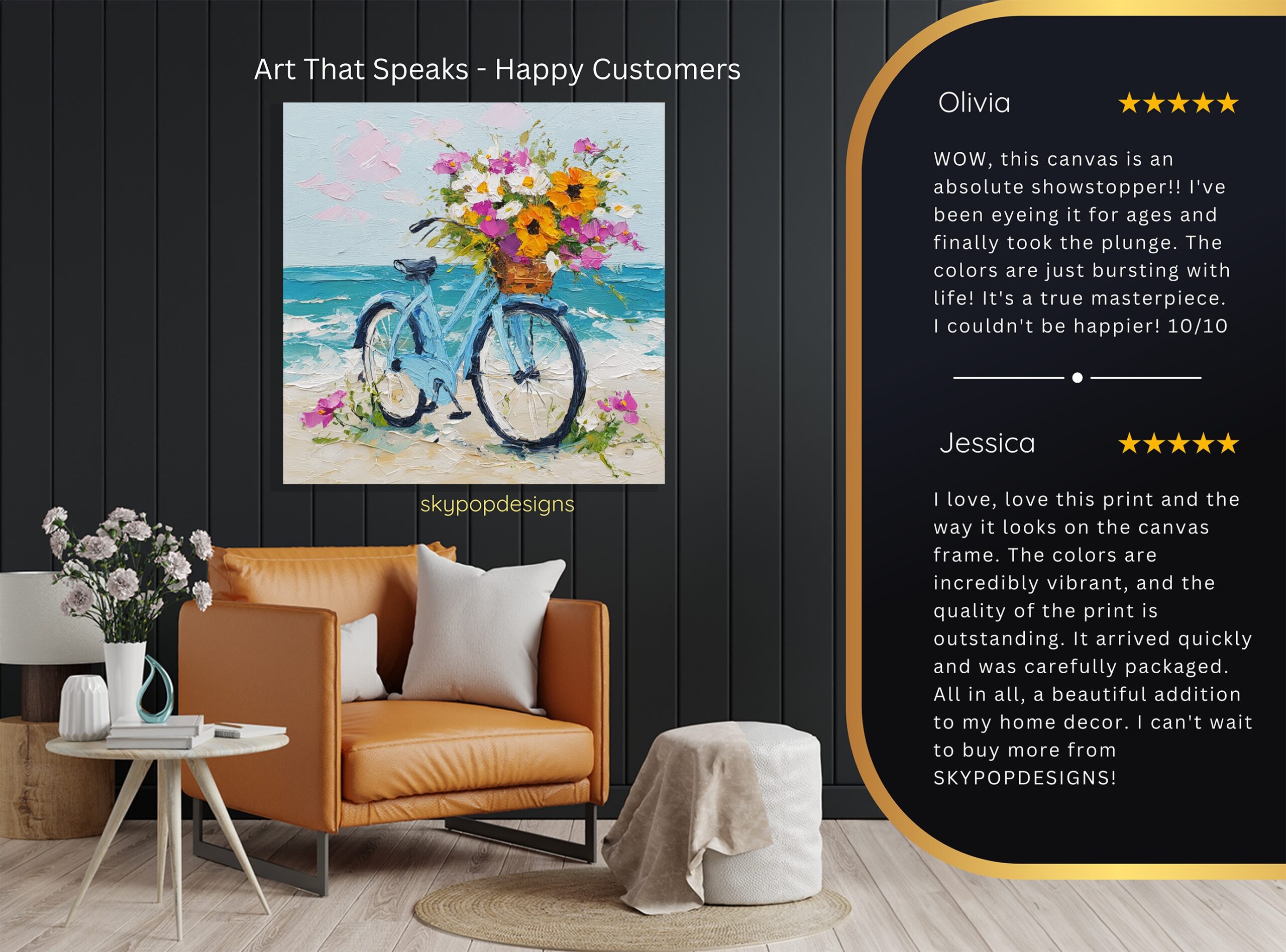 8.jpg Seaside Bicycle Bouquet Art
