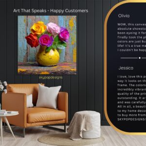 Vibrant Roses Bouquet Art