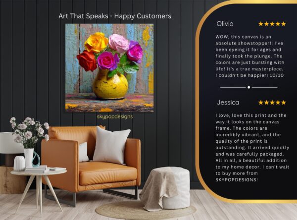 Vibrant Roses Bouquet Art