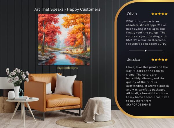 Deer Autumn Forest Art