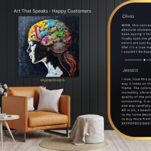 Colorful Brain Anatomy Art