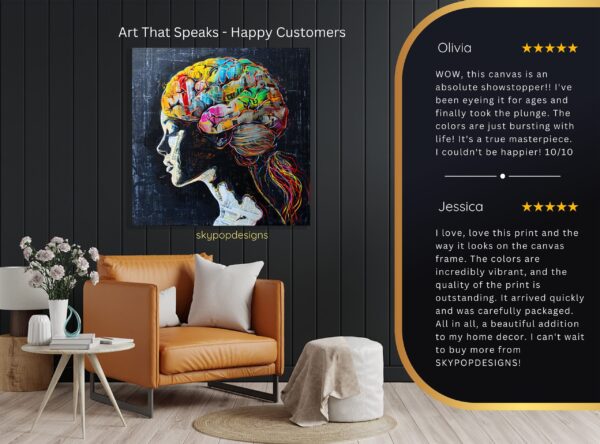Colorful Brain Anatomy Art
