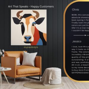 Geometric Cow Art