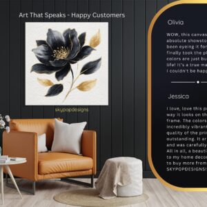 Black Gold Lotus Art