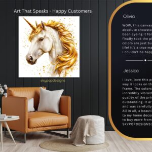 Golden Unicorn Art