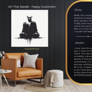 Zen Meditation Silhouette Art