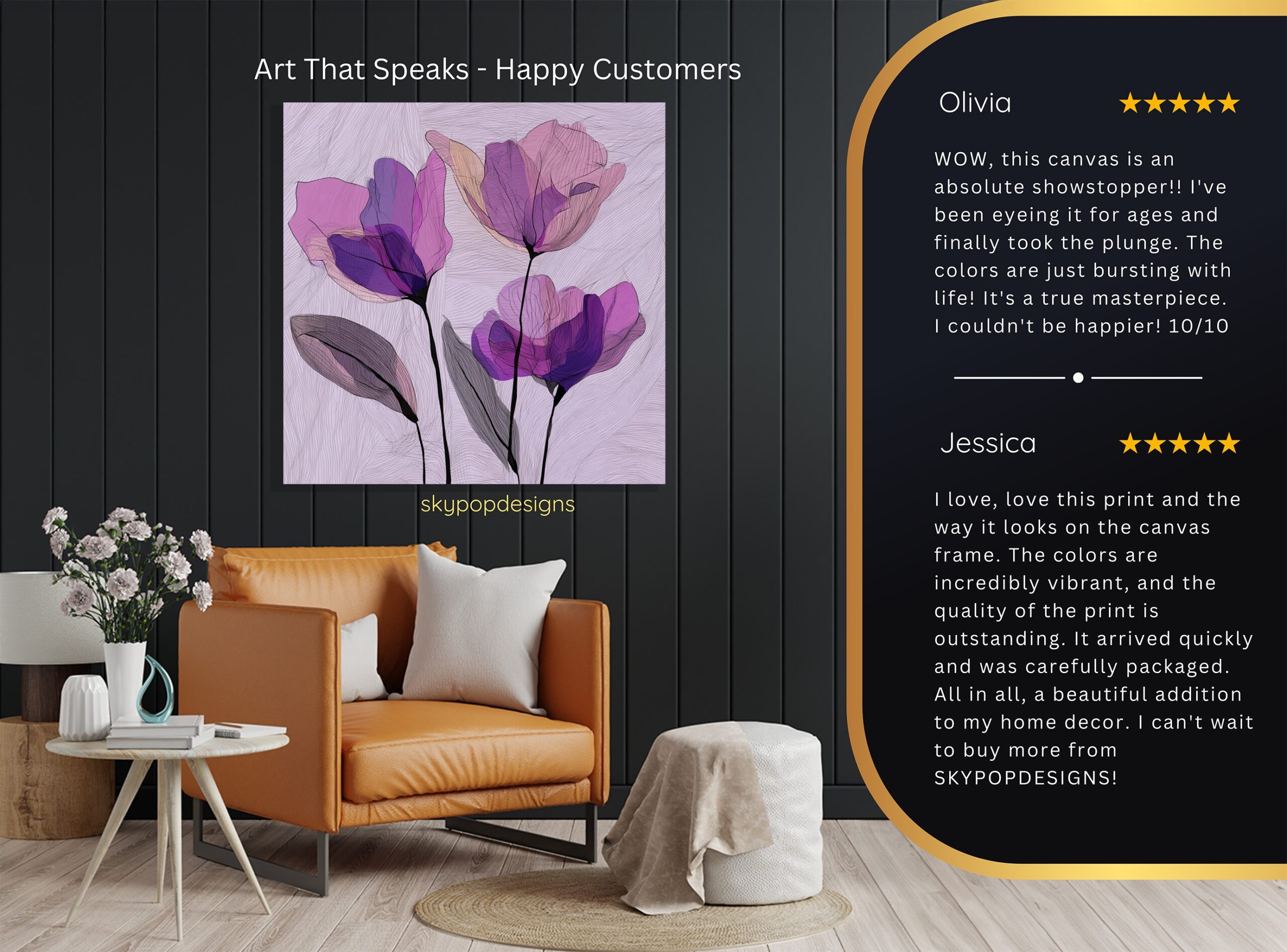 8.jpg Purple Tulip Art