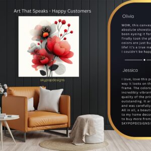 Red Poppy Bloom Art