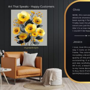 Yellow Poppy Bouquet Art