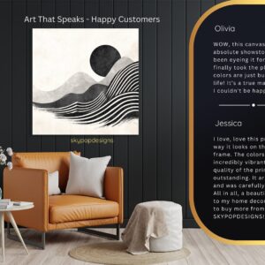 Waves and Sun Abstract Art