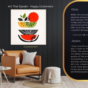 Citrus Abstract Bowl Art