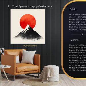 Mount Fuji Sunset Art