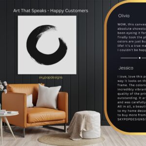 Zen Circle Brush Stroke Art