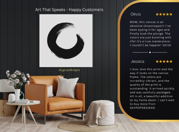 Zen Circle Brush Stroke Art