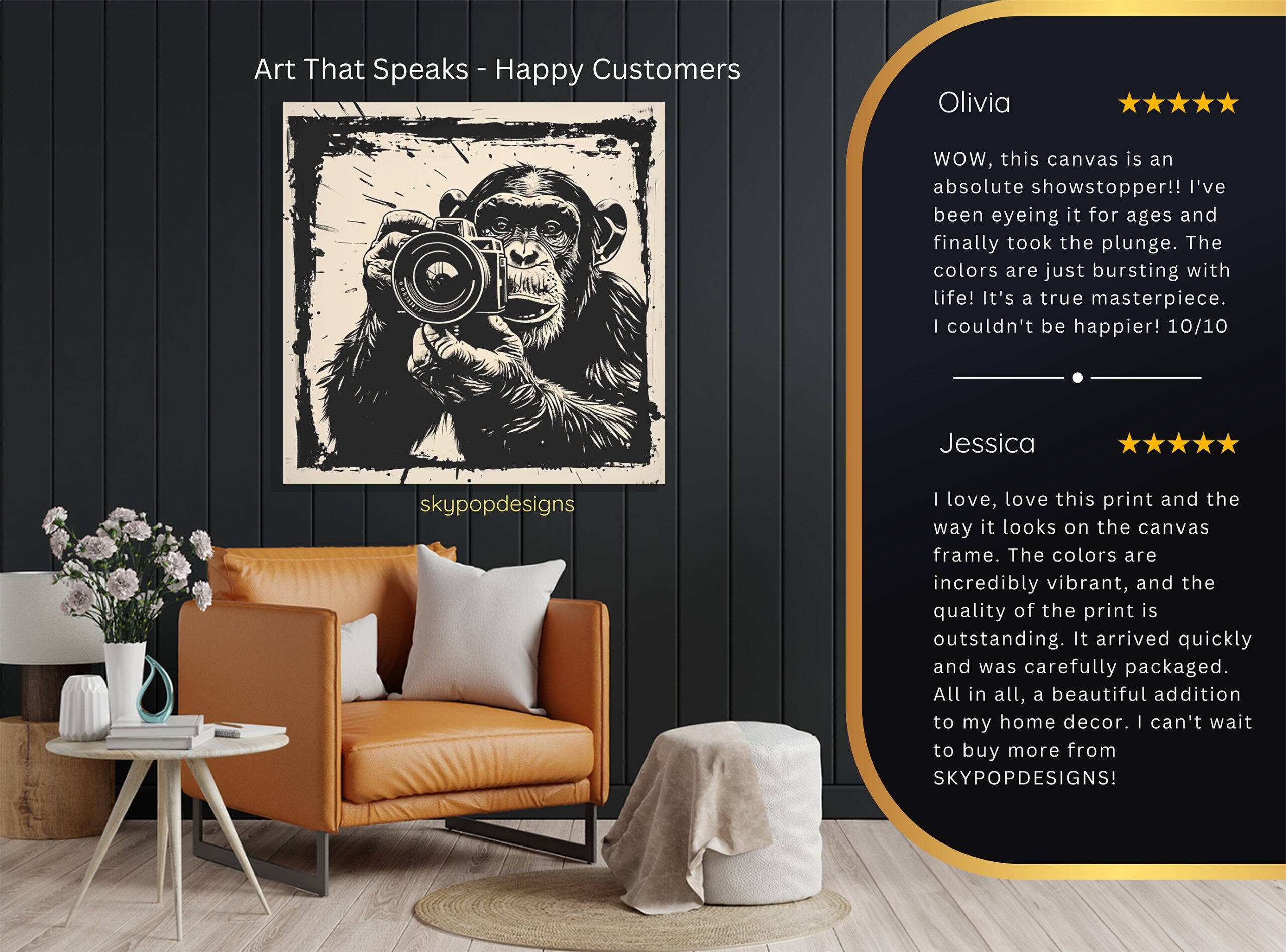8.jpg Chimp Wall Art