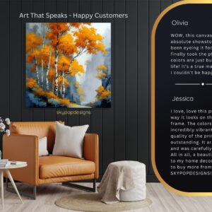 Autumn Birch Forest Art