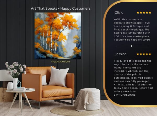 Autumn Birch Forest Art