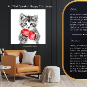 Boxing Kitten Art