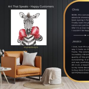 Zebra Boxing Art