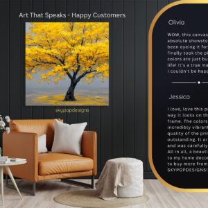 Golden Autumn Tree Art