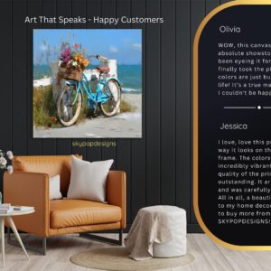 Beachside Bicycle Blooms Art