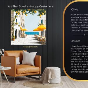 Sunny Mediterranean Cafe Art