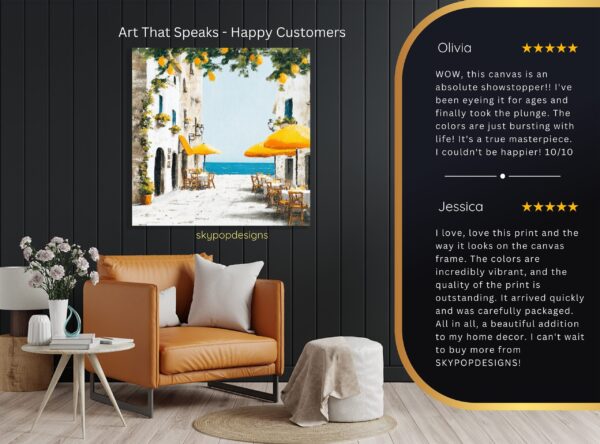 Sunny Mediterranean Cafe Art