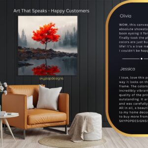 Autumn Reflection Tree Art