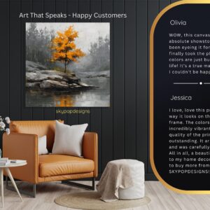 Autumn Tree Reflection Art