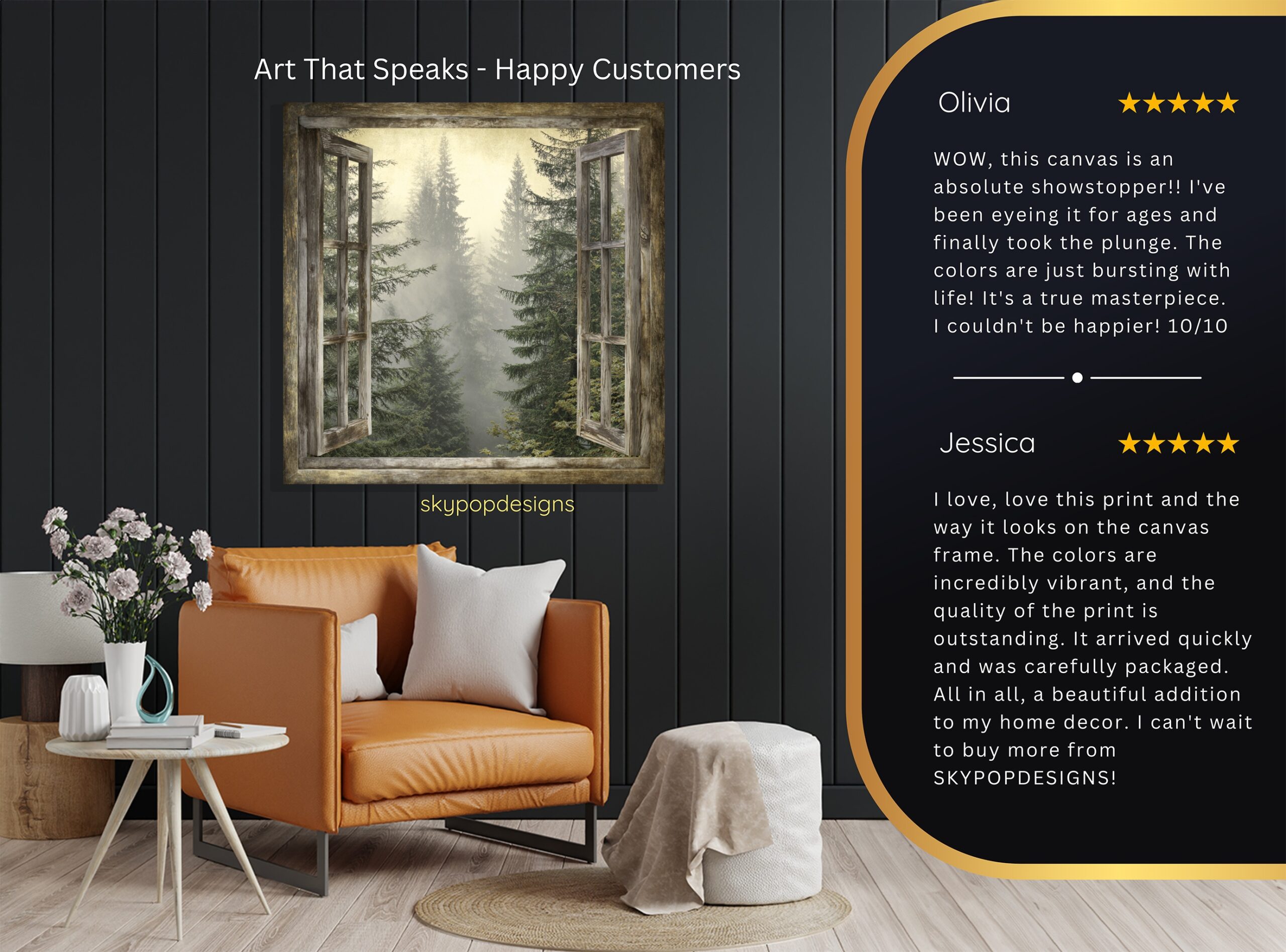8.jpg Misty Forest Window View Art