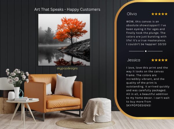 Autumn Reflection Tree Art