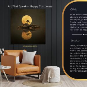 Lone Tree Moon Reflection Art