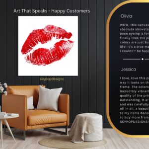 Red Lip Print Art