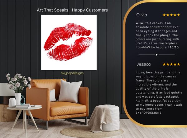 Red Lip Print Art