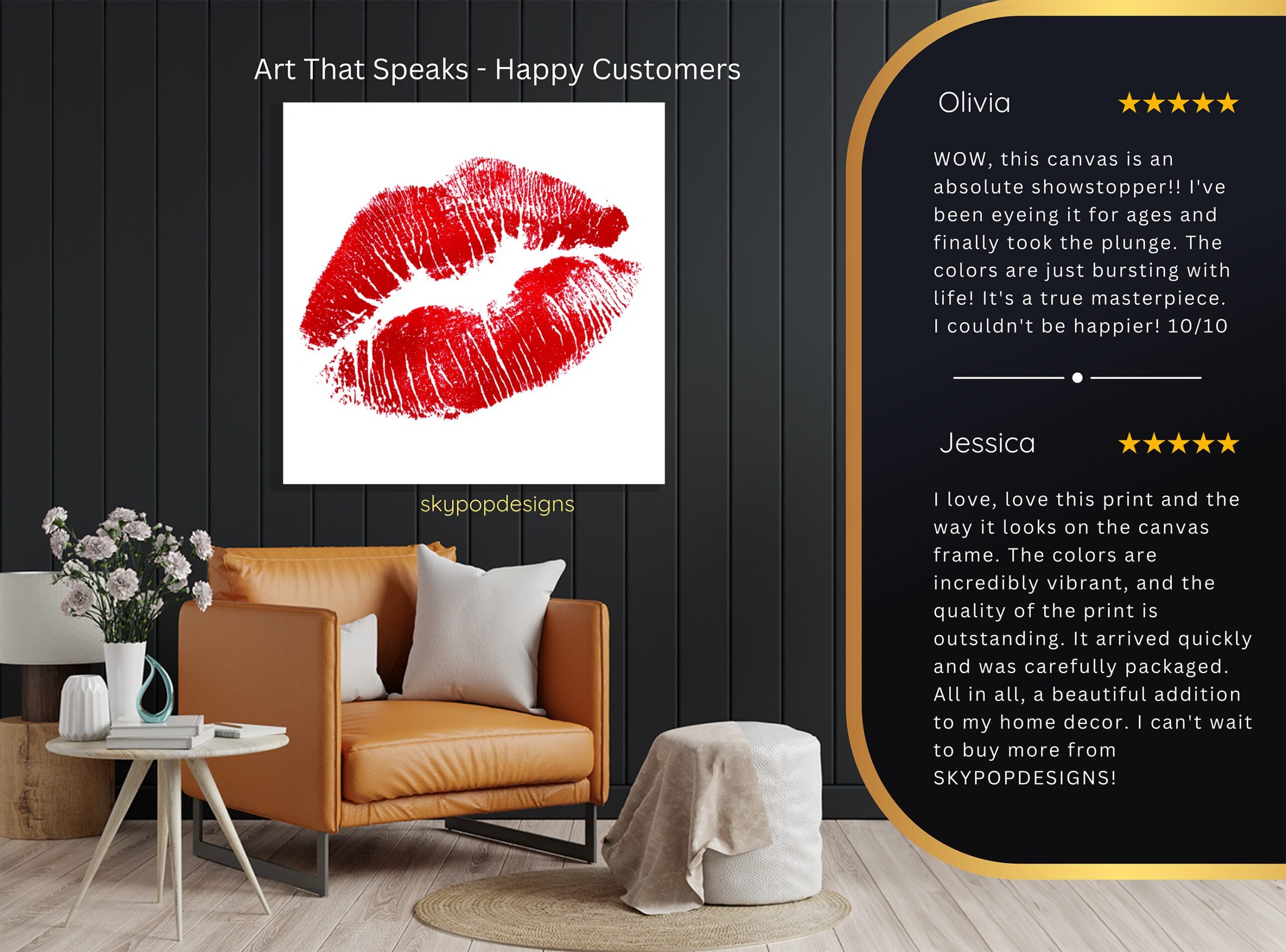 8.jpg Red Lip Print Art