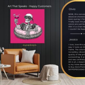 Skeleton Vacation Cocktail Art